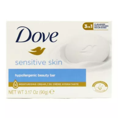 4* Dove Sensitive Skin Hypollergenic Beauty Soap Bar 90G (packaging may vary)